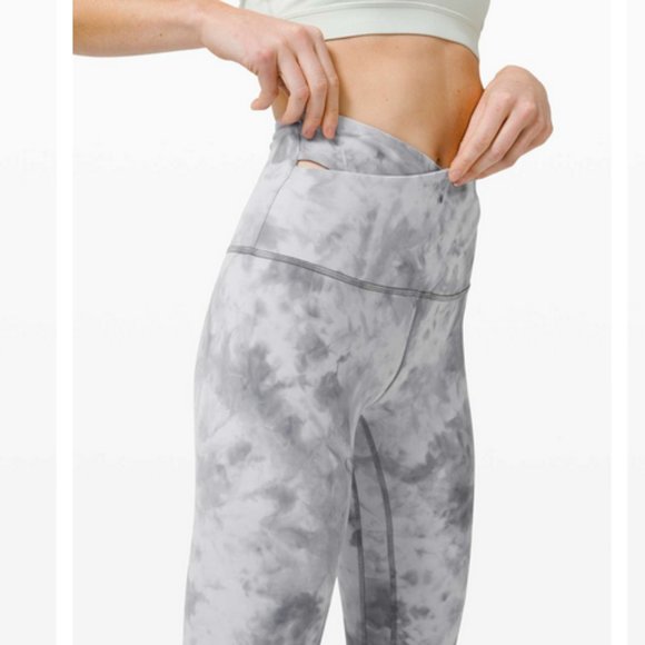 Lululemon Align Pant 28" *Criss Cross Waist - Diamond Dye Stargaze Purple - Sz 0 - Picture 15 of 16